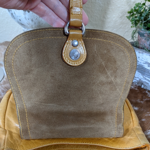 Lamarthe Tan Leather Crossbody Saddlebag Purse - Picture 11 of 12